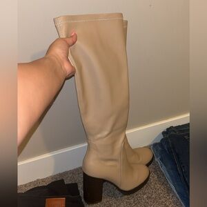 Elegant Tan Knee-High Boots